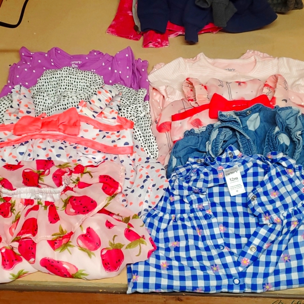 12 month rompers lot